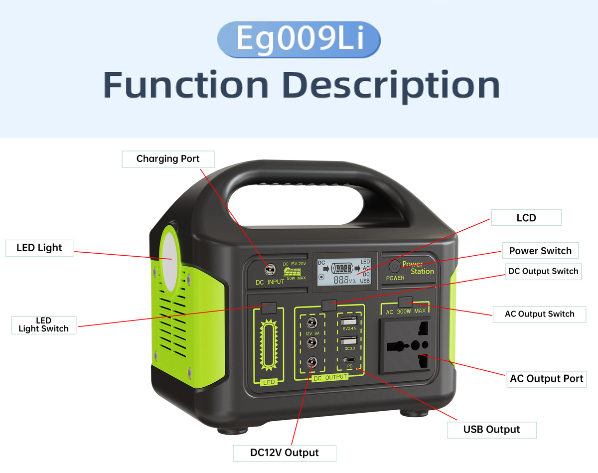 Eg009Li Function Description – ports and switches diagram