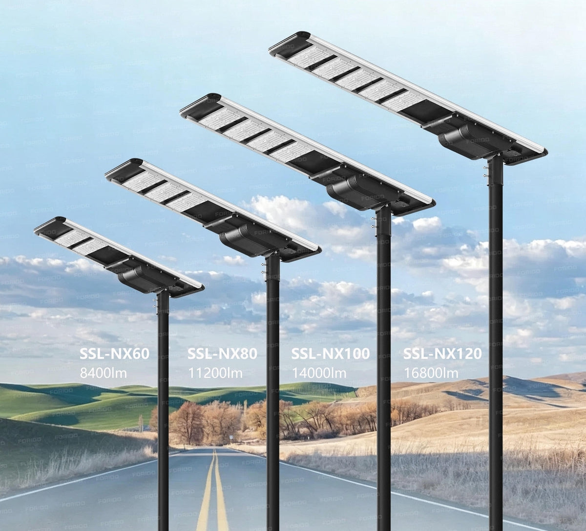 All-in-One Solar LED Street Light | Lampadaire Solaire LED Tout-en-Un